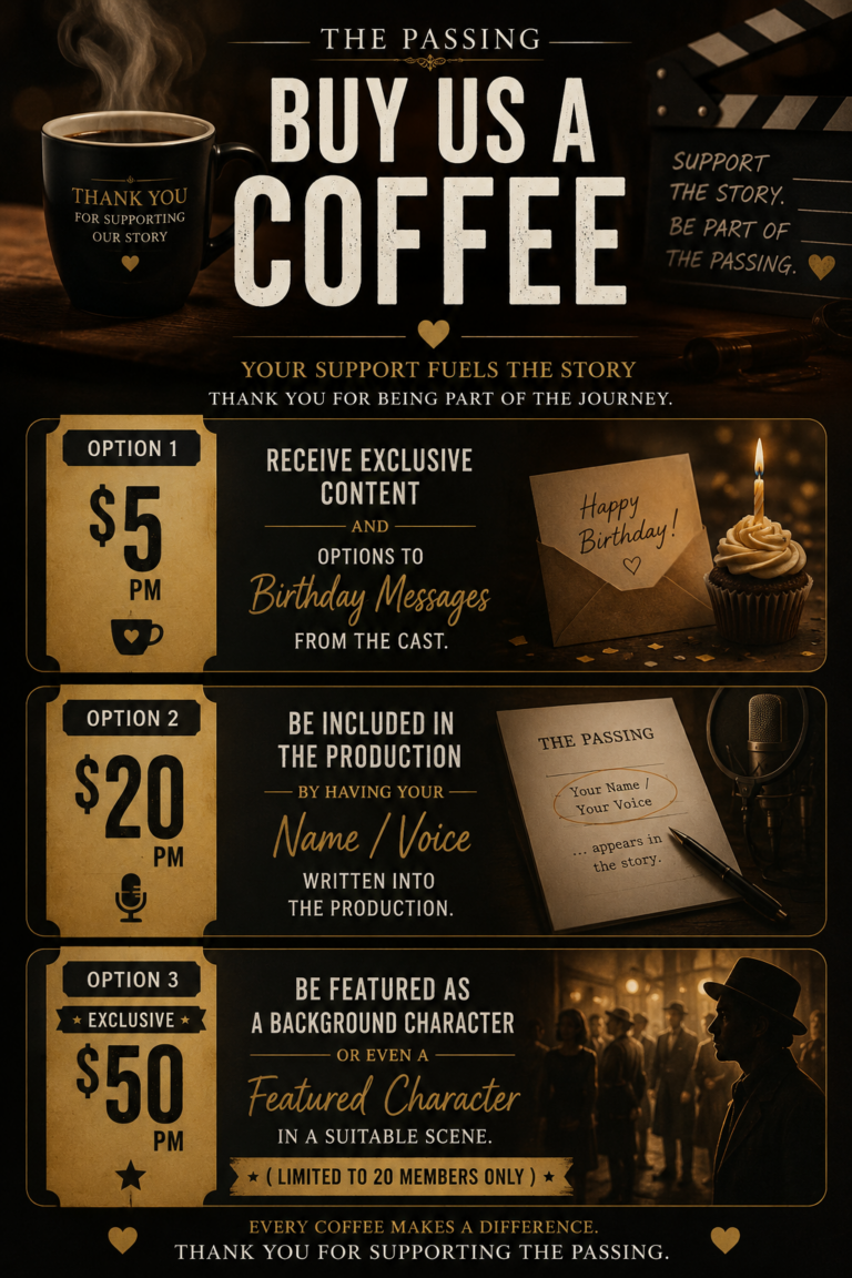 Buy US a Coffee – a chance to get included into the production